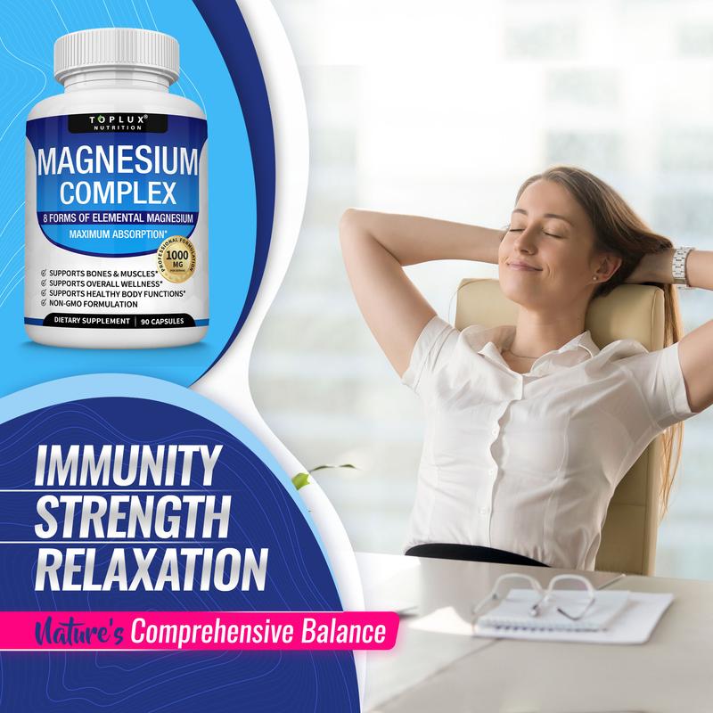 Suplemento de magnesio esencial Toplux Magnesium Complex 8 (1000 mg)