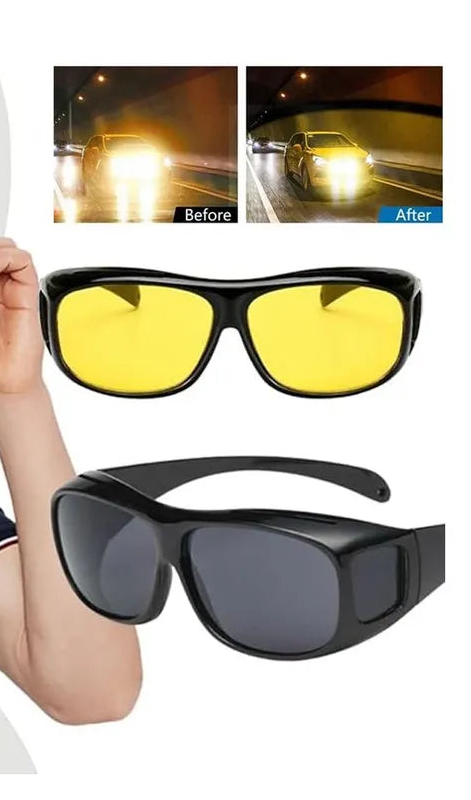 Producto Gafas 2 en 1 Visión Nocturna HD | Manejo Seguro Día y Noche | Alta Definición