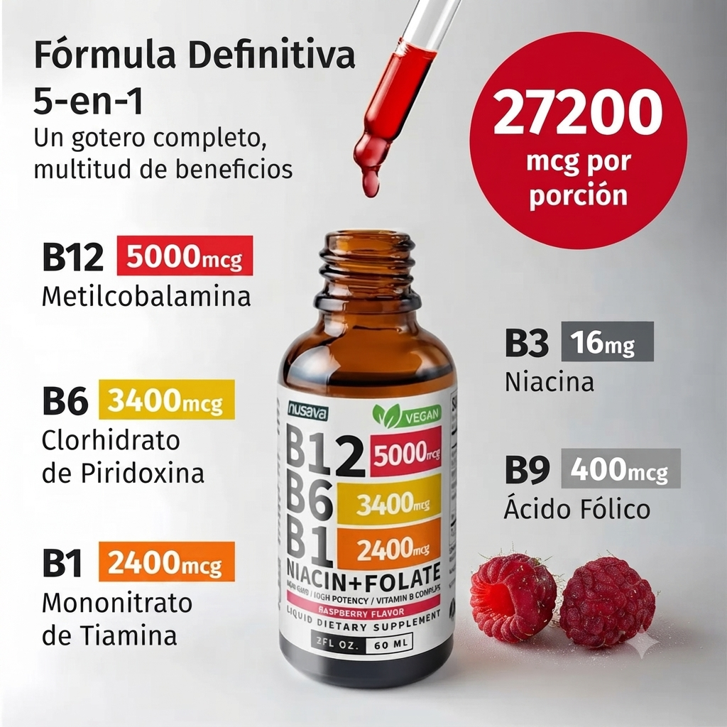 Complejo B Líquido con Vitaminas B12 y B6