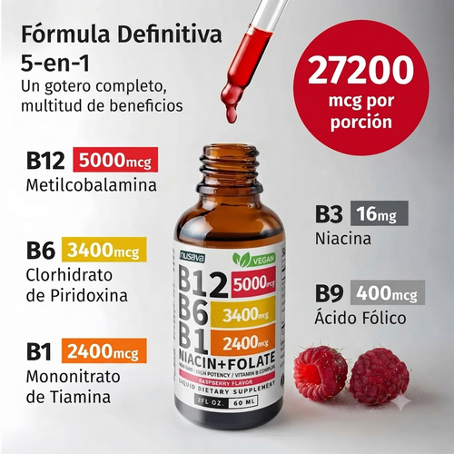 Complejo B Líquido con Vitaminas B12 y B6
